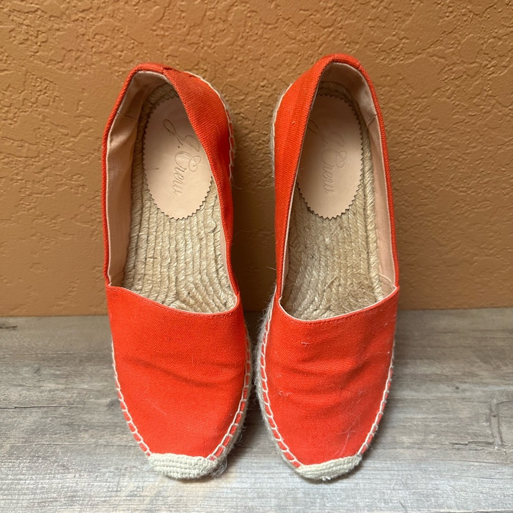 J. Crew Orange Canvas Espadrilles